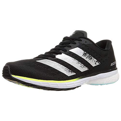 adidas Adizero Adios 5, Sneaker Hombre, Core Black/Silver Metallic/Solar Yellow, 40 EU