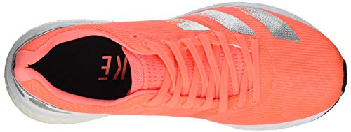 Adidas Adizero Boston 8 w, Zapatillas para Correr Mujer, Signal Coral/Silver Met./FTWR White, 38 2/3 EU