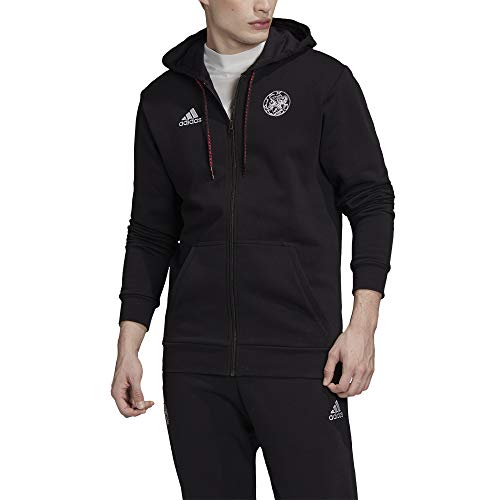 adidas Amsterdam Temporada 2020/21 AJAX FZ HD Chaqueta con Capucha, Unisex, Negro, S