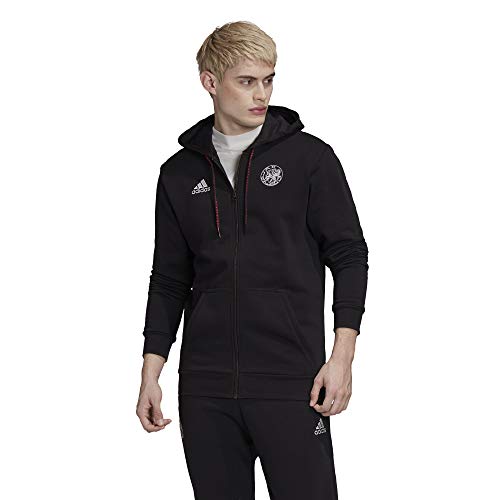 adidas Amsterdam Temporada 2020/21 AJAX FZ HD Chaqueta con Capucha, Unisex, Negro, S