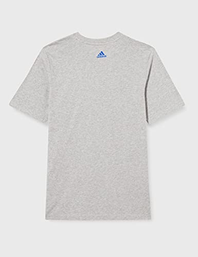 adidas B Lin T T-Shirt, Boys, Medium Grey Heather/Bold Blue, 1112