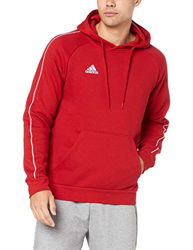 Adidas Core 18 Hoody Sudadera con Capucha, Hombre, Rojo (Rojo/Blanco), XL