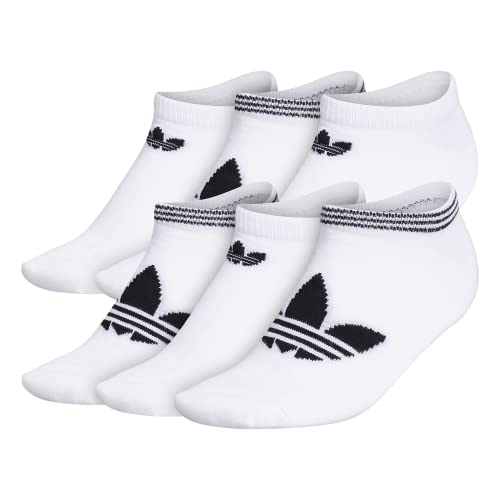 adidas Originals Calcetines Trefoil Superlite No Show para mujer (6 pares) No Show Sock (paquete de 6), Mujer, Calcetines que no se muestran, EV7708, blanco/negro, Medium