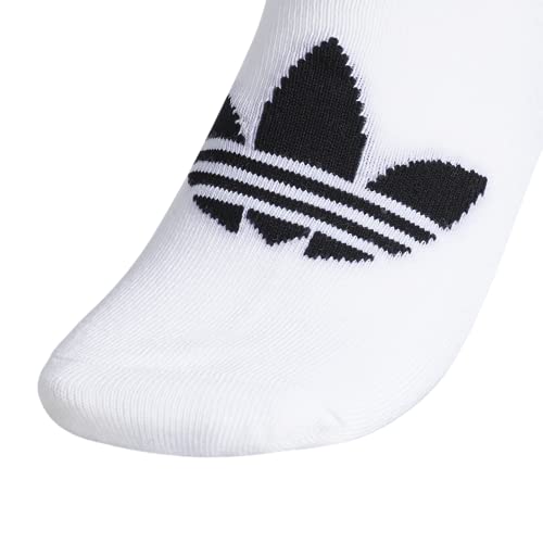 adidas Originals Calcetines Trefoil Superlite No Show para mujer (6 pares) No Show Sock (paquete de 6), Mujer, Calcetines que no se muestran, EV7708, blanco/negro, Medium