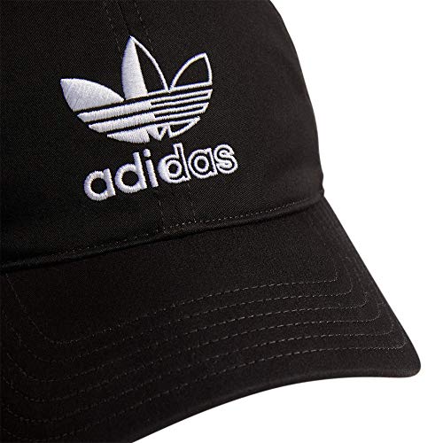 adidas Originals Gorra con correa de ajuste relajado con logotipo de trébol dividido para hombre