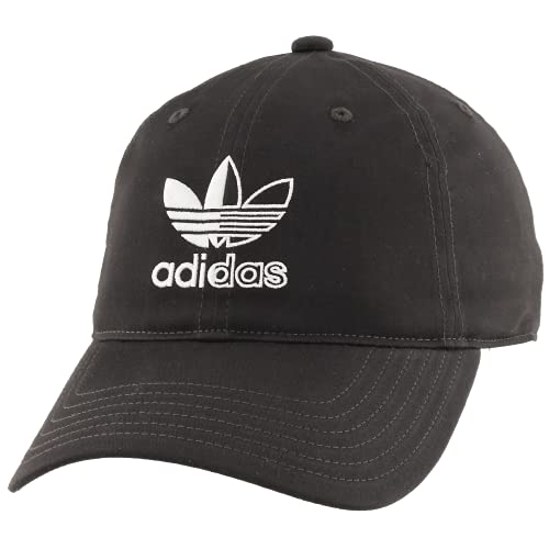 adidas Originals Gorra con correa de ajuste relajado con logotipo de trébol dividido para hombre