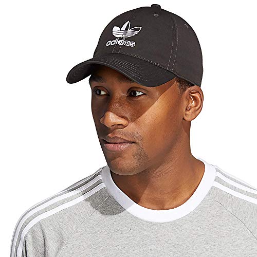 adidas Originals Gorra con correa de ajuste relajado con logotipo de trébol dividido para hombre