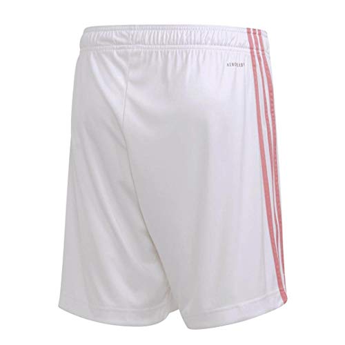 Adidas Real Madrid Temporada 2020/21 Pantalón Corto Primera Equipación Oficial, Niño, Blanco, 9/10 años