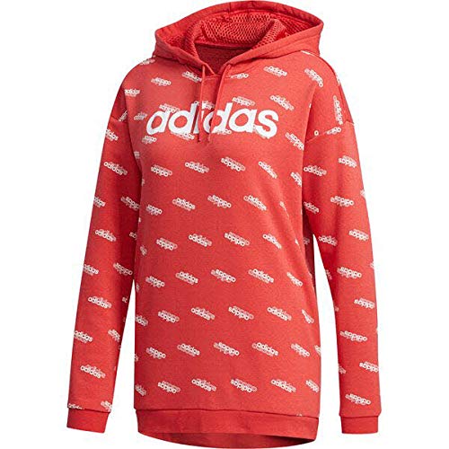 adidas W FAV HDY Sudadera, Mujer, rojglo/Blanco, XS