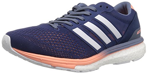 adidas Women's Adizero Boston 6 w, Noble Indigo/White/Raw Steel, 9 M US