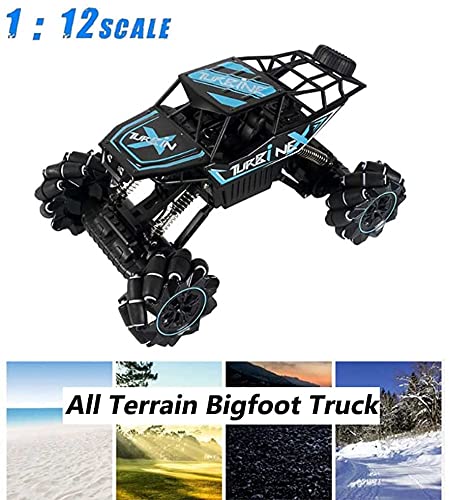 ADSVMEL Monster Buggy, 2.4GHz todos los terrenos RC Monster Crawler Trucks, 4WD Cargadura RC Vehículo, automóviles eléctricos que pueden moverse en la traducción, cumpleaños de Navidad para niños rega