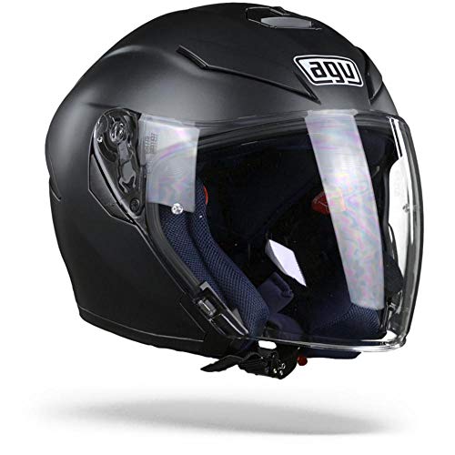 AGV 1131A4G0 K-5 Jet Solid Casco Moto Jet, negro, M-L