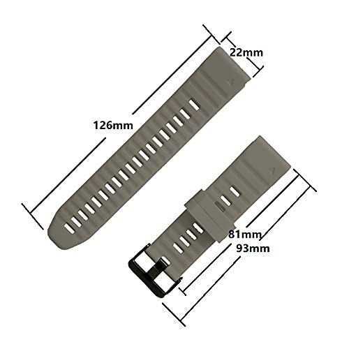 AISPORTS Compatible con Garmin Forerunner 935 Correa de Silicona, 22mm Correa de Reloj de Ajuste Rápido Correa de Repuesto para Garmin Fenix 6/6 Pro/Fenix 5/5 Plus/Forerunner 935/945/Approach S60