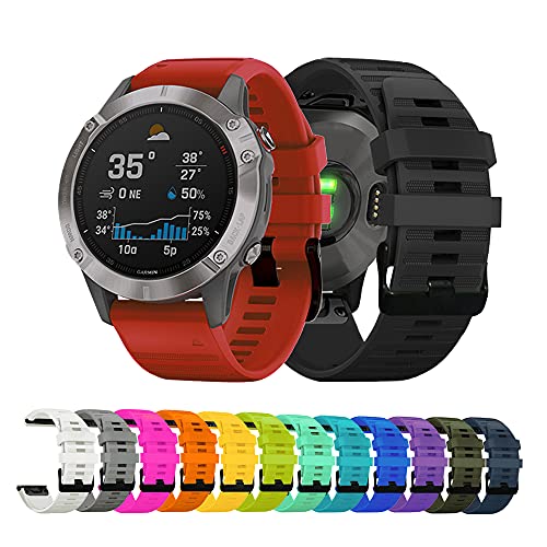 AISPORTS Compatible con Garmin Forerunner 935 Correa de Silicona, 22mm Correa de Reloj de Ajuste Rápido Correa de Repuesto para Garmin Fenix 6/6 Pro/Fenix 5/5 Plus/Forerunner 935/945/Approach S60