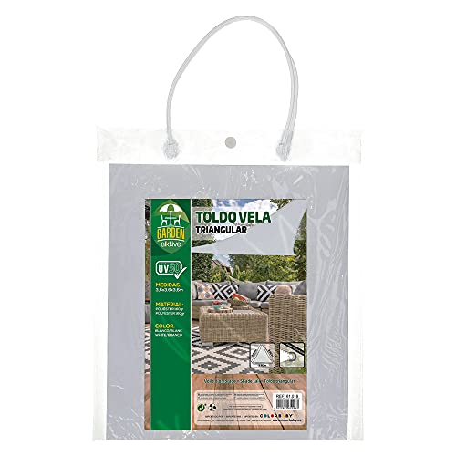 Aktive 61016 - Toldo Sombreo Garden triangular UV50 color blanco