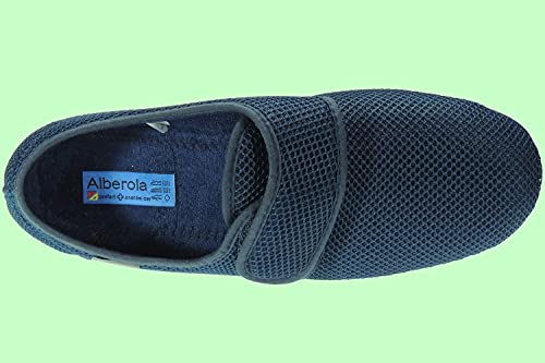 Alcalde T867 Zapatilla Rejilla Nailon de Hombre. Malla Calada con Cierre de Velcro. Transpirable. Primavera Verano. para Casa y Calle o Exterior. Velcro Talla 41