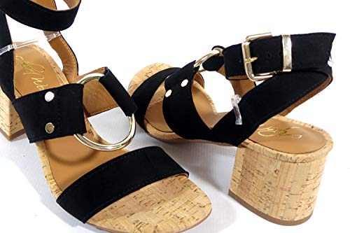 Alpe_ Sandalia Santorini en Serraje Negro para Mujer de la Marca española Alpe (Numeric_37)