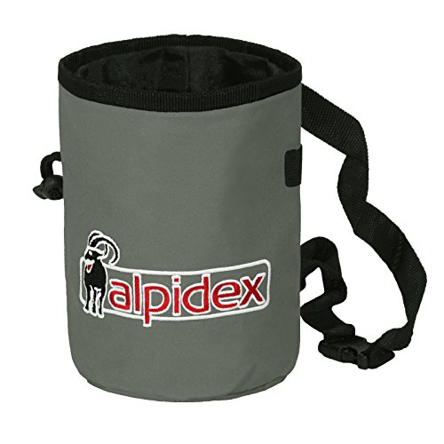 ALPIDEX Bolsa Magnesio Escalada Chalk Bag Bolsa Tiza, Color:Grey Mountain