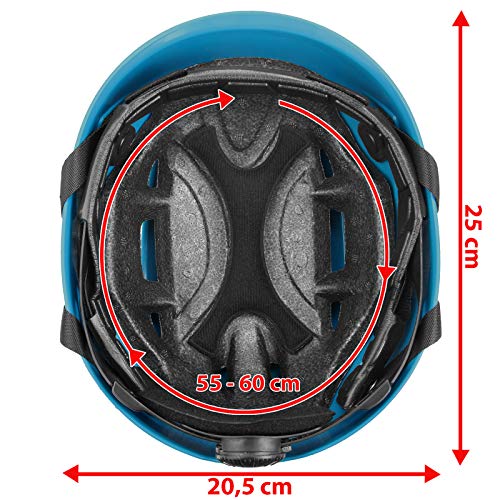 ALPIDEX Casco de Escalada Universal para Mujer y Hombre Casco ferrata en Azul