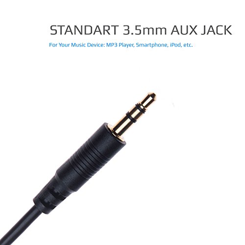 Alpine Cable de conexión de entrada de línea en Alpine KCE-237B de audio AUX jack 3,5 mm conector Compatible con Alpine CDA 105ri, 117ri, CDE 104bti, 103bt, 102ri, 101R, 111R, 112ri, w203ri | 1m