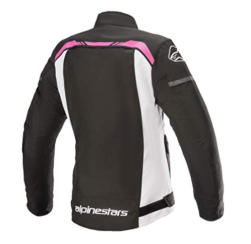 Alpinestars Stella T-SP S-Chaqueta Impermeable, Negro, Ropa de Motocicleta, Color Blanco y Fucsia, Medium para Mujer