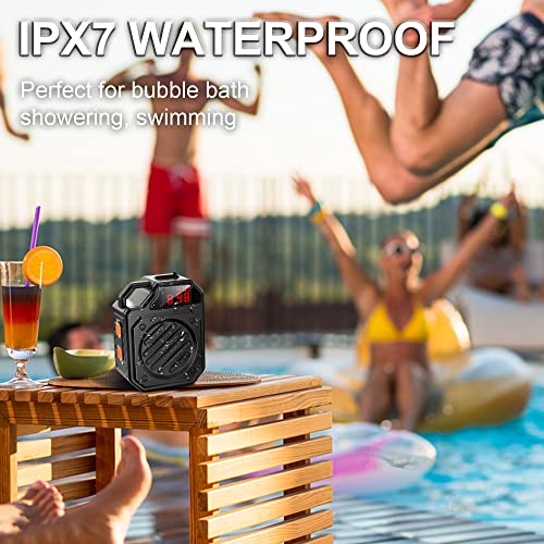 Altavoz Bluetooth, Altavoces Bluetooth Inalámbricos Portátiles con Pantalla LED, IPX7 Waterproof, 15 Horas de Reproducción, Speaker Bluetooth Manos Libres para Viajes, Fiesta al Aire Libre