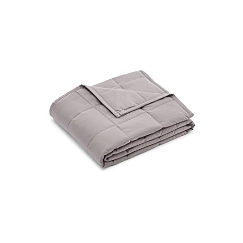 Amazon Basics Manta de algodón pesada, para todas las estaciones, 9 kg, 122 x 183 cm (doble), gris oscuro