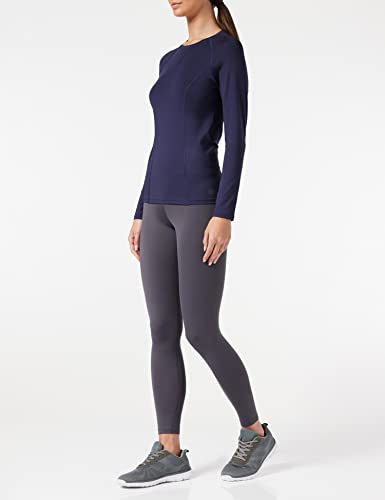 Amazon Brand - AURIQUE Top deportivo de running para mujer, Azul (Navy), 42, Label:L