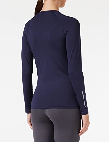 Amazon Brand - AURIQUE Top deportivo de running para mujer, Azul (Navy), 42, Label:L