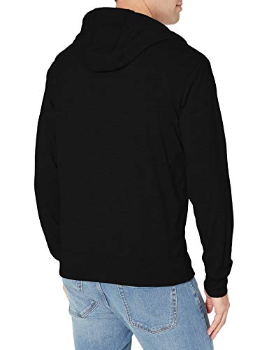 Amazon Essentials Lightweight Jersey Full-Zip Hoodie Sudadera con Capucha, Negro, XXL