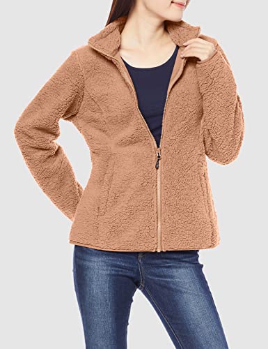 Amazon Essentials Polar Fleece Lined Sherpa Full-Zip Jacket Chaqueta de Forro, Bronceado, M