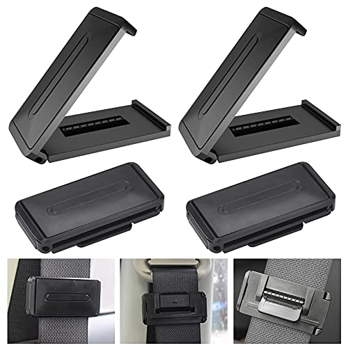 ANTHYTA 4 PCS Clip de Cinturón de Seguridad de ABS Ajustador del Cinturón de Seguridad Estándar Clips de Ajuste del Cinturón de Seguridad Pinza Cinturon Seguridad Coche para Relajar Hombros y Cuellos