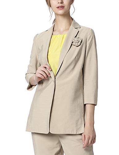 APART Fashion Blazer with Flower Chaqueta de Traje, Color Carne, 44 para Mujer