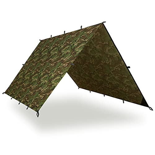 Aqua Quest SAFARI Toldo Mediano 3 x 2 m - Toldo tipo tienda para camping de nylon de silicona, Ligero, Impermeable, Compacto, Versátil y Duradero (Camo)