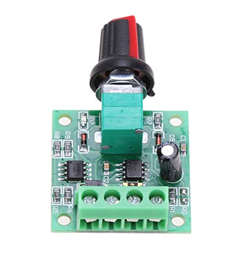 ARCELI 2Pcs 1.8v 3v 5v 6v 7.2v 12v 2A 30W Baja tensión DC Motor Velocidad Controlador PWM 1803BK 1803B Interruptor de Controlador Ajustable