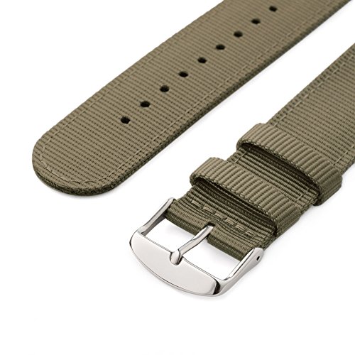 Archer Watch Straps | Repuesto de Correa de Reloj de Nailon para Hombre y Mujer, Correa Fácil de Abrochar para Relojes y Smartwatch | Caqui, 22mm