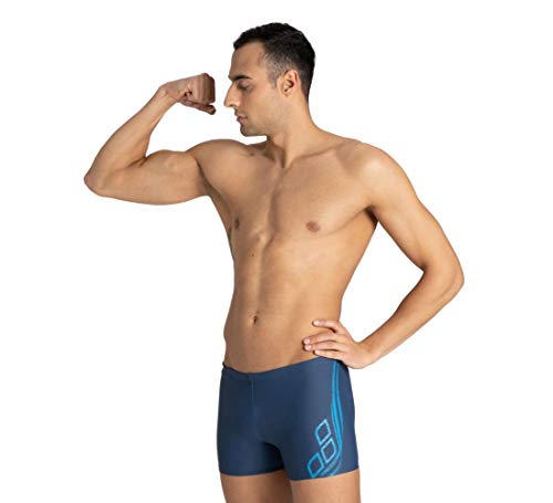 ARENA M Spirit Short Shorts, Hombre, Shark/Turquoise, 85