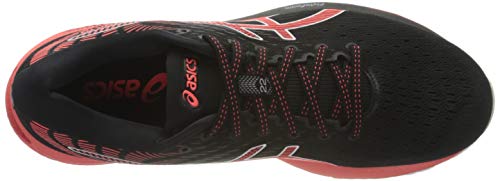 Asics Gel-Cumulus 22 Tokyo, Road Running Shoe Hombre, Black/Sunrise Red, 45 EU