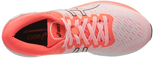 Asics Gel-Kayano 27 Tokyo, Road Running Shoe Mujer, White/Sunrise Red, 39 EU