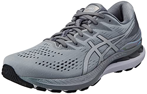 Asics Gel-Kayano 28 Platinum, Running Shoe Hombre, Piedmont Grey/White, 42.5 EU