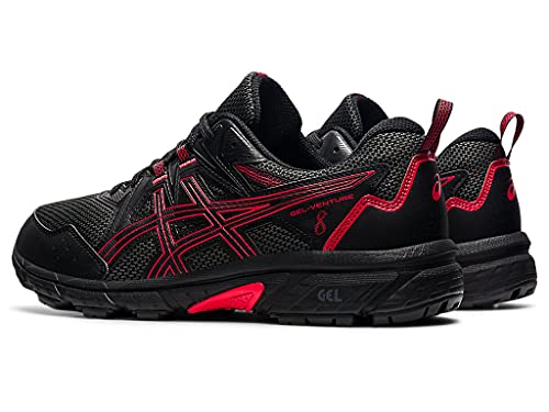 ASICS Zapatillas de running Gel-Venture 8 para hombre, Negro/Rojo Eléctrico, 46 EU