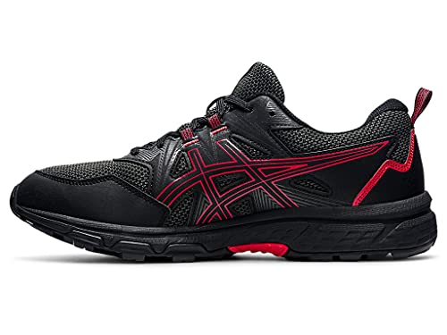 ASICS Zapatillas de running Gel-Venture 8 para hombre, Negro/Rojo Eléctrico, 46 EU