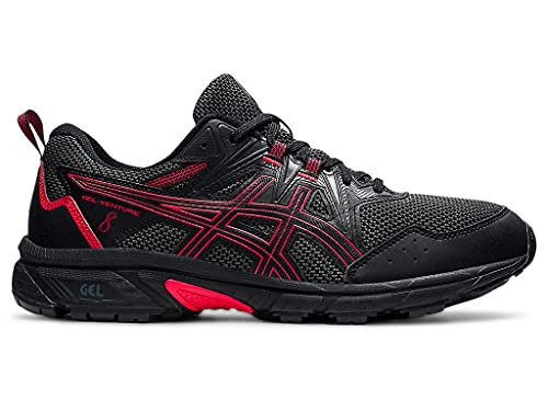 ASICS Zapatillas de running Gel-Venture 8 para hombre, Negro/Rojo Eléctrico, 46 EU