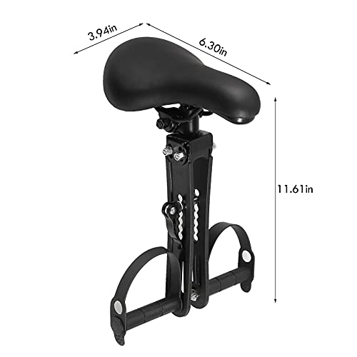 Asiento y manillar delantero de bicicleta para niños para bicicletas de montaña, asientos de bicicleta de montaña desmontables montados en la parte delantera compatible con todas las MTB para adultos