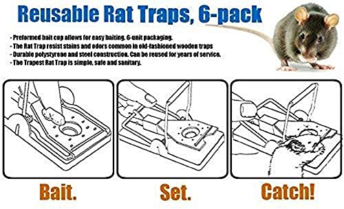 ASPECTEK Trampas para Ratones,Profesional Trampa para Ratas Reutilizable,Fácil y Seguro, Rápido, (Paquete de 2)