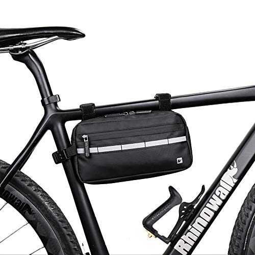 Asvert 3L Bolsa de Manillar Bicicleta MTB Multifuncional,Bolsa Impermeable para Manillar,Bolsa Bici Manillar Universal para Cualquier Bicicleta(Negro)