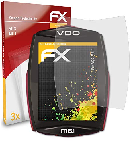 atFoliX Película Protectora Compatible con VDO M6.1 Lámina Protectora de Pantalla, antirreflejos y amortiguadores FX Protector Película (3X)