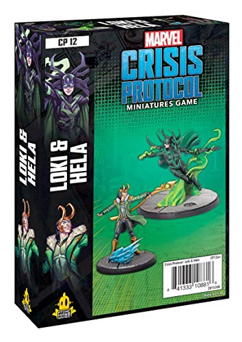 Atomic Mass Games CP12en Marvel Crisis Procol - Crisis Protocol Loki & Hela Character EN - Juego de Miniaturas en Inglés