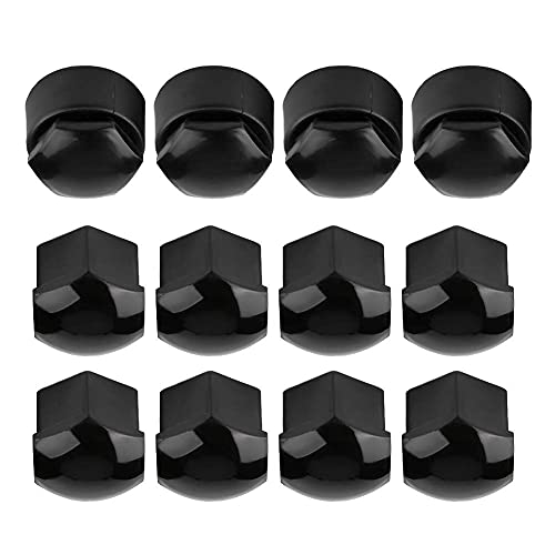 Atornille las Tuercas de las Cubiertas de las Tuercas, 20pcs Cubierta del Tornillo del Cubo del Coche 17 mm Tuerca Rueda del Coche Cubo Automático Protección del Tornillo Cubierta Antirrobo(Black)