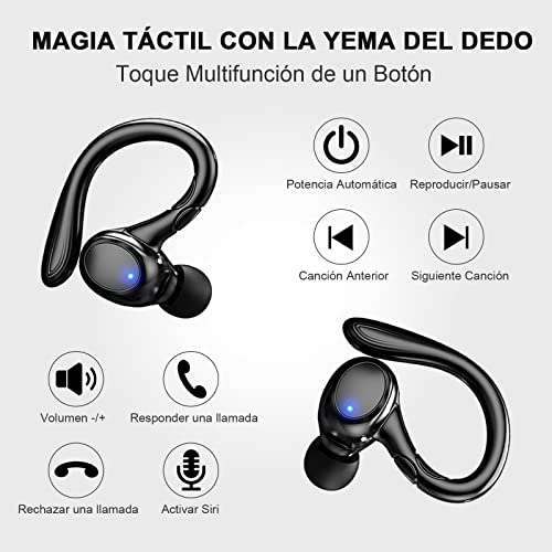 Auriculares Inalambricos Deportivos, Auriculares Bluetooth 5.1 Sport IP7 Impermeable Cascos Inalambricos con Microfono, Control Táctil In-Ear Auriculares Running, Hi-Fi Estéreo, Reproducci 40 Horas